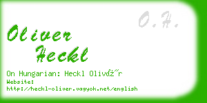 oliver heckl business card